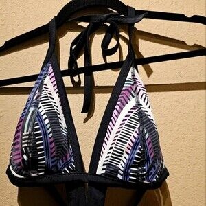 Victoria's Secret PINK GeometricTriangle Bikini Top Size Large